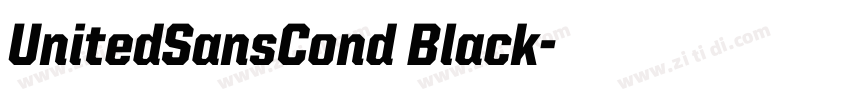 UnitedSansCond Black字体转换